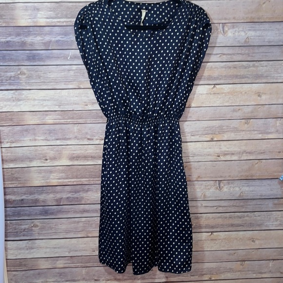Yargici Dresses & Skirts - ⭐️ Womens YARGICI Navy polka dot Satin Cocktail Dress F2